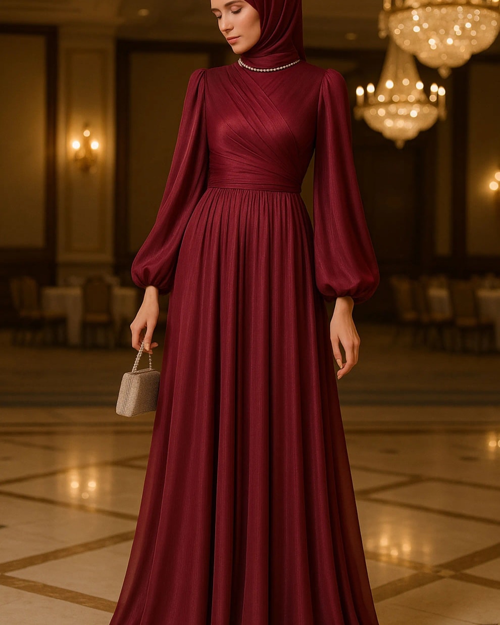 Pamučna Maxi Haljina - Svečani Model - Image 7