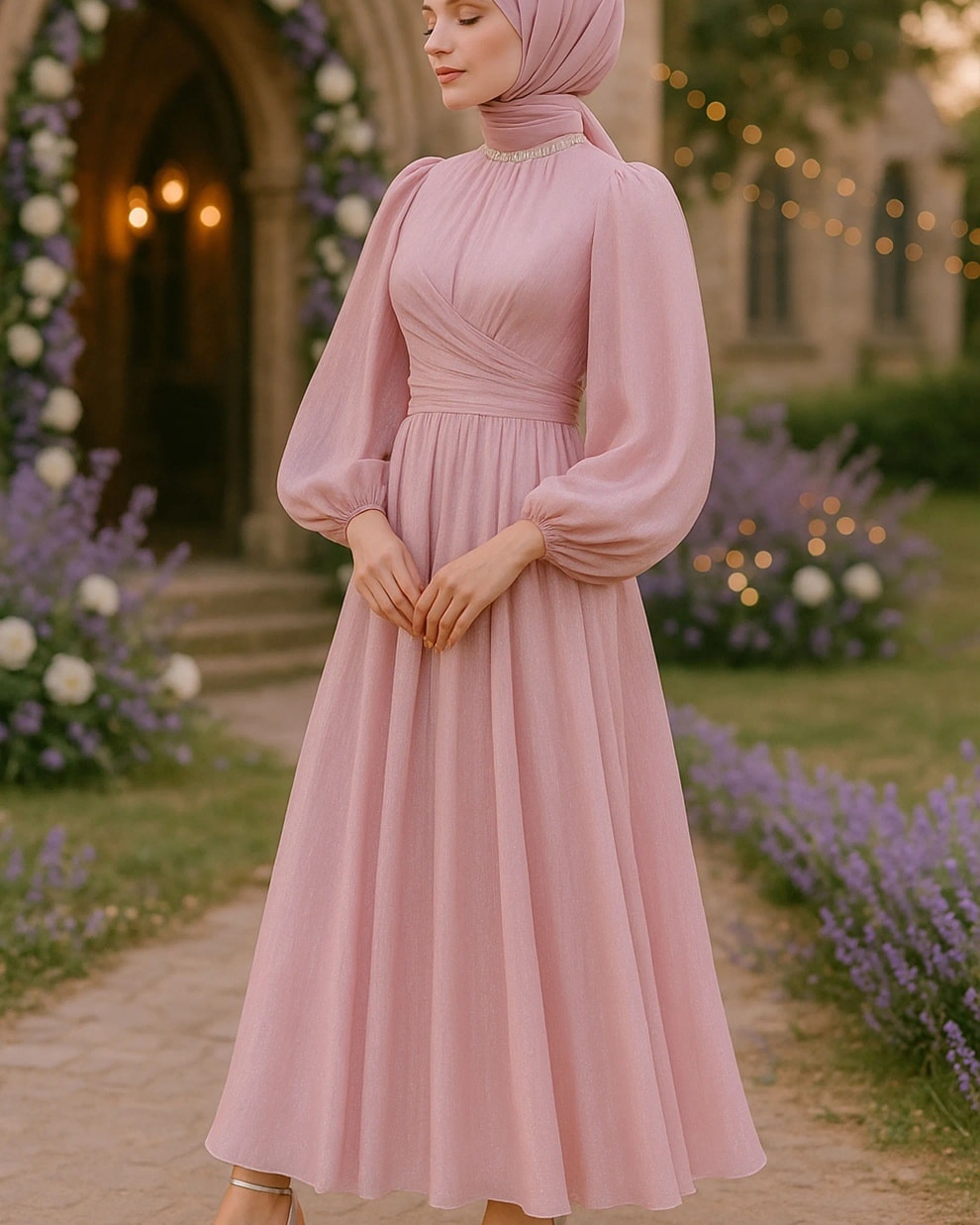 Pamučna Maxi Haljina - Svečani Model - Image 11