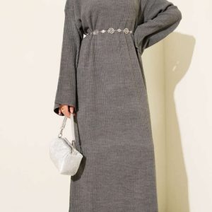 Duga pletena haljina