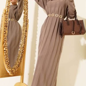 Elegantna pletena maxi haljina