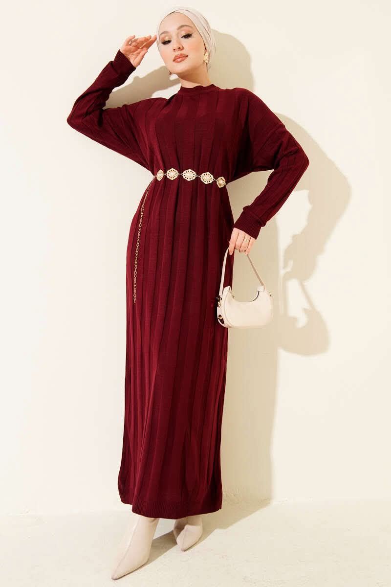 Elegantna pletena maxi haljina - Image 3