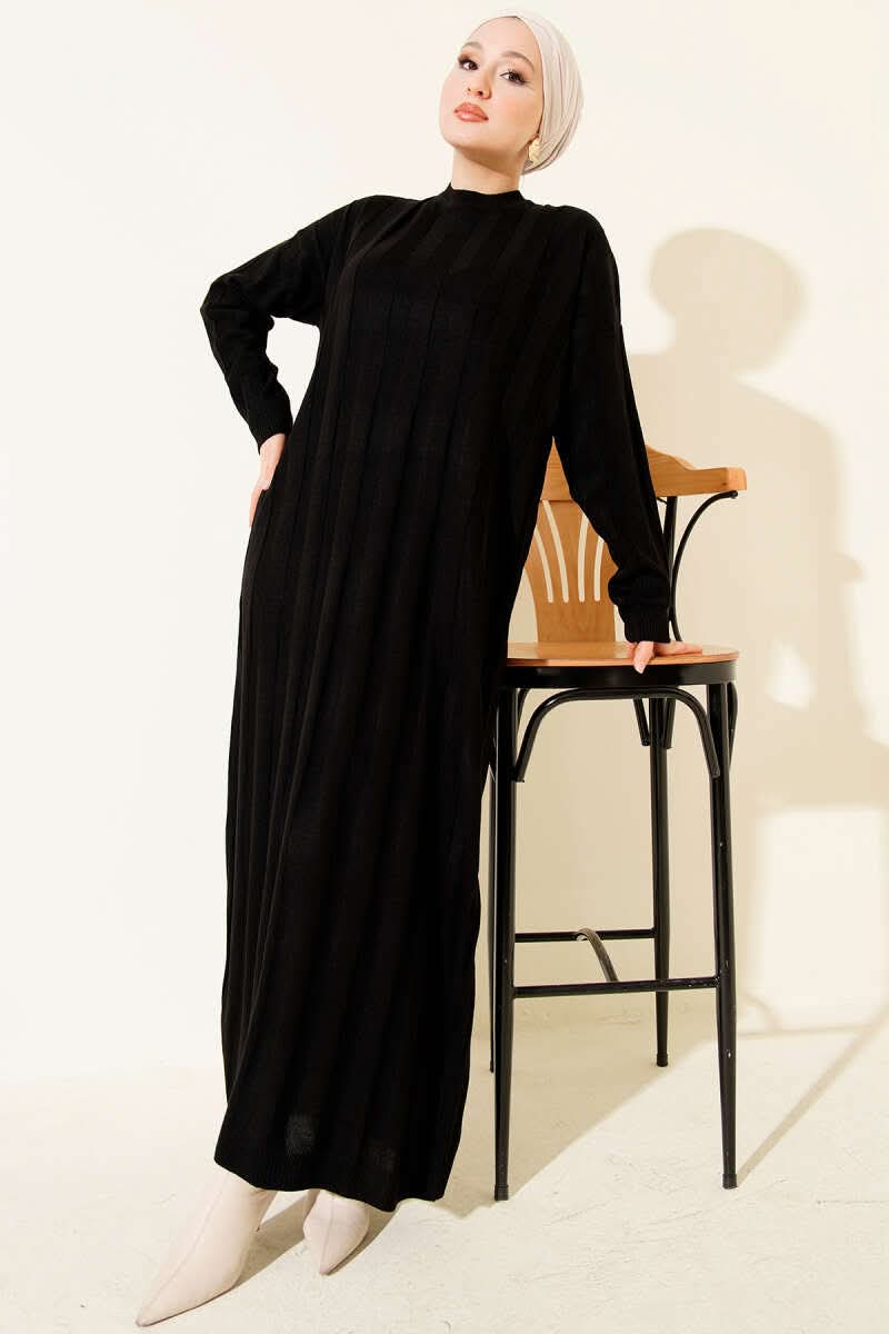 Elegantna pletena maxi haljina - Image 4