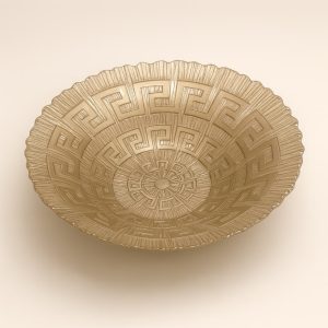 Dekorativna staklena zdjela sa modernim geometrijskim uzorkom