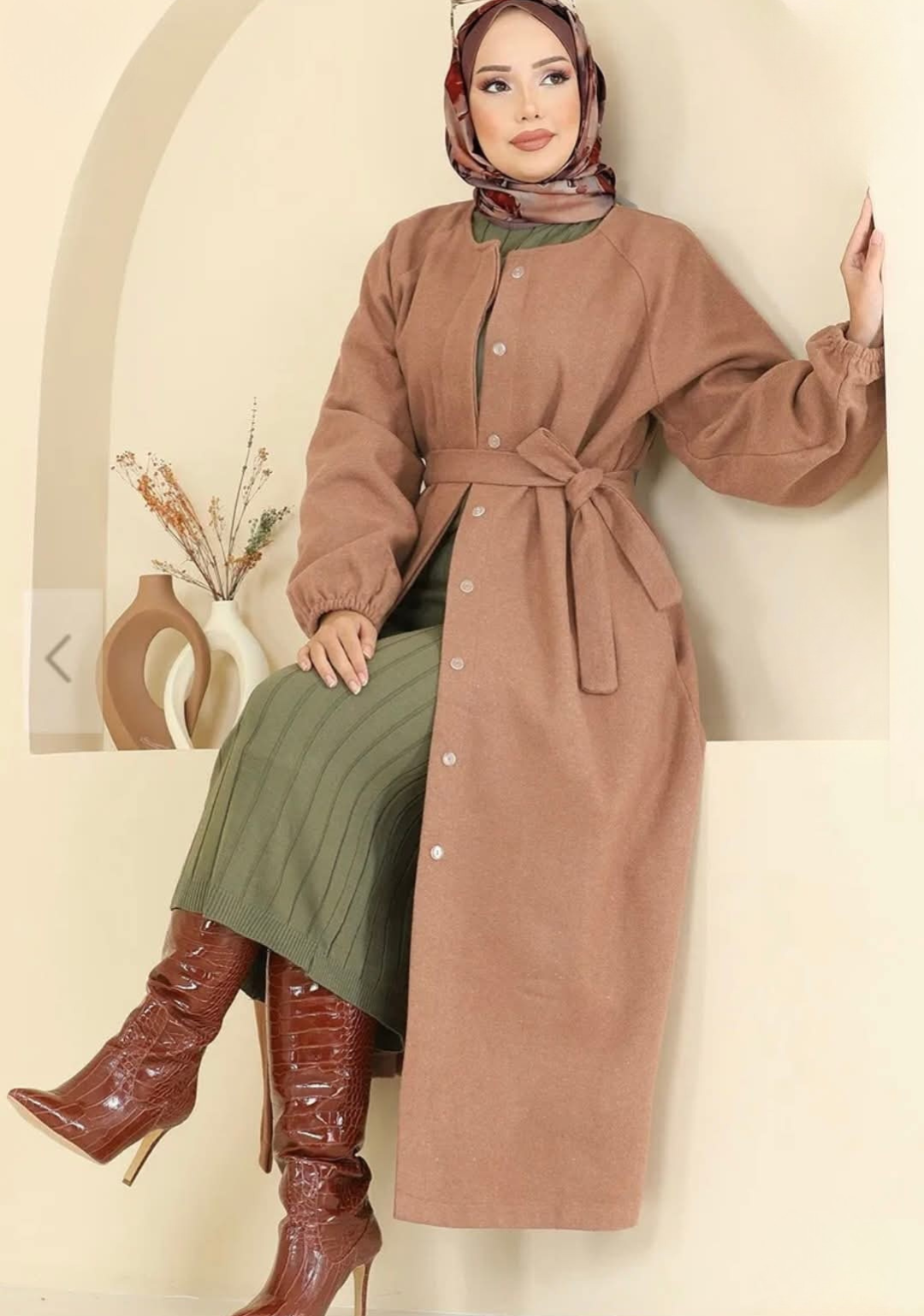 Elegantni kaput od kašmir tkanine